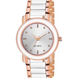 Gopal Shopcart Unisex Embellished Dial & Bracelet Style Straps Watch Csamon_06_White-image-87