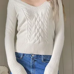 LULU & SKY Women Cable Knit Pullover-picture-47