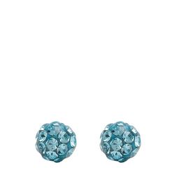 STUDEX Stainless Steel Silver-Plated Crystals Studded Circular Shaped Studs-10