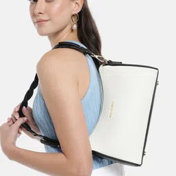 Van Heusen Textured Structured Shoulder Bag image 3