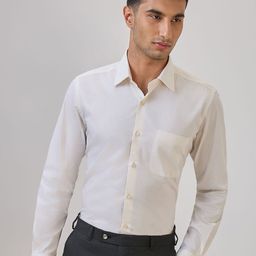 Raymond Men Patterned Printed Pure Cotton Cutaway Collar Formal Shirt-image-69