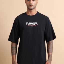 MORSE CODE Typography Printed Drop-Shoulder Sleeves Pure Cotton Oversized T-shirt-62