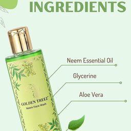 Golden Treez Neem Face Wash For Acne & Pimple With Aloevera - 210 ml image 4