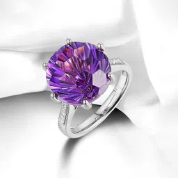 Designs & You Silver-Plated Cubic Zirconia-Studded Adjustable Finger Ring image 3