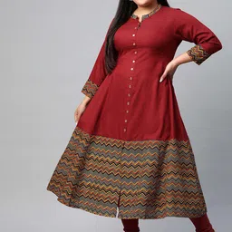 IKRASS Women Chevron Printed Kurta-image-40
