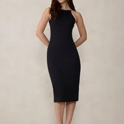 Outzidr Women Shoulder straps Bodycon Midi Dress-image-25