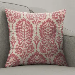 CASABLEU Manchester Rose & Beige 2 Pieces Ethnic Motifs Printed Square Cushion Covers-image-99