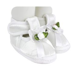 NESKA MODA Kids-Unisex White Cotton Booties-picture-5