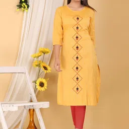 Mehsoos Women Geometric Striped Thread Work Handloom Kurta-10