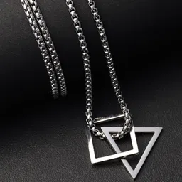 French Accent Silver-Plated Pendant With Chain-image-52
