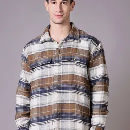 V-Mart Men Opaque Checked Casual Shirt-image-19