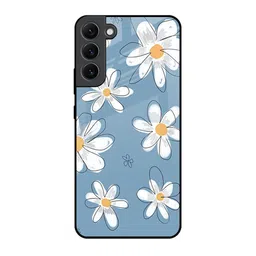 QRIOH Floral Printed Sleek & Lightweight Silicone Samsung Galaxy S22 Plus Glass Back Case-picture-45
