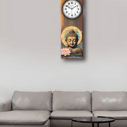 OLIVE TREE Brown & White Printed Traditional Wall Clock-27