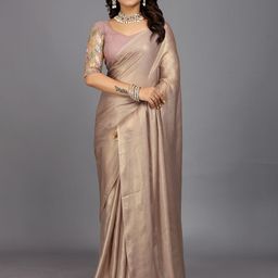 Rhey Solid Saree with Blouse Piece-13