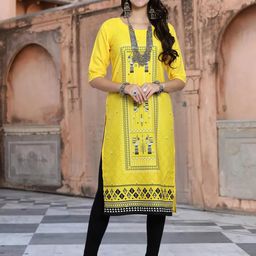ethnic basket Cotton Embroidered Kurta-picture-24