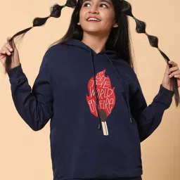 TeenTrums Girls Printed Hooded Sweatshirt-picture-28