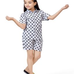 BAESD Girls Printed Pure Cotton Shirt With Shorts-image-53