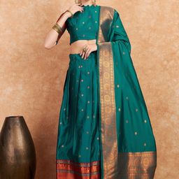 Maroosh Semi-Stitched Lehenga & Unstitched Blouse With Dupatta-image-58