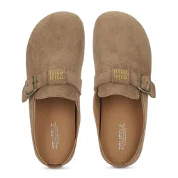 Truffle Collection Suede Flatform Sandals with Buckles image 2