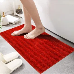 MAA HOME CONCEPT Red Textured Microfiber Anti Skid 1600 GSMBathMat-image-39