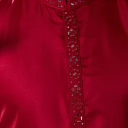 RNG Safawala Men Ethnic Motifs Regular Thread Work Dupion Silk Kurta with Trousers image 5