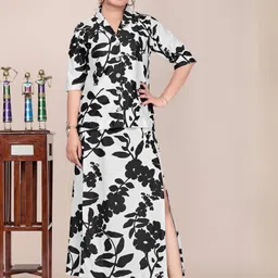 VenderVilla Printed Shirt Collar Shirt With Skirt Co-Ords-picture-29
