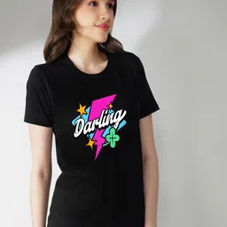 Lagashi Typography Printed Round Neck Cotton T-shirt-image-97