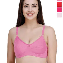 College Girl cg1303 Pack Of 4 Solid Full Coverage Everyday Bra-image-81