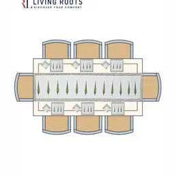 LIVING ROOTS 6-Pcs White &  Green Cotton Printed Table Placemats-image-33