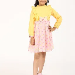 ZION Girls Bishop Sleeve Ruffled Fit & Flare Dress-57