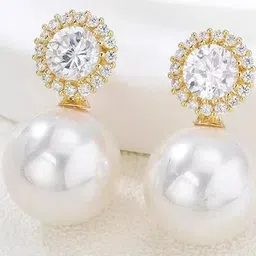 DIVASTRI Gold Alloy Earrings-image-38