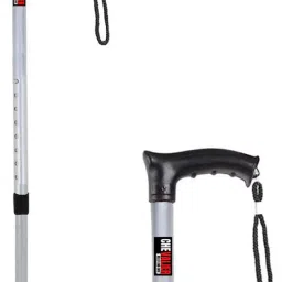 Adult Walking Cane Support Stick for Men/Women/Old Age People, Steel, Height Adjustable - Grey, CHEWSIG01 Walking Stick-25