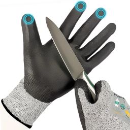 1 Pair Cut Resistant Fishing Glove for Men Women, Touchscreen Gloves with Grip Nitrile, PolyesterSafety Gloves-image-34
