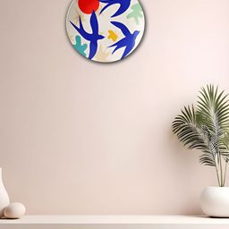 THE QUIRKY HOME White & Blue Soaring High Printed Decorative Ceramic Wall Plate-image-87