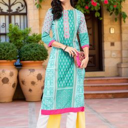 Pannkh Ethnic Motifs Printed Straight Kurta-image-87