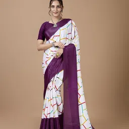 NIRMAL CREATION Abstract Printed Saree image 1