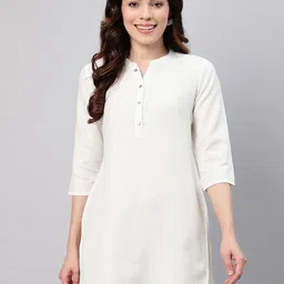 FLAMBOYANT Mandarin Collar Cotton Top-picture-54