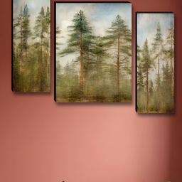 Myntra Elegant Homes Green & Blue 3 Pieces Floral & Botanical Wall Art-image-72