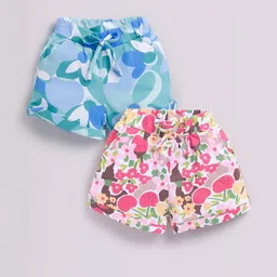 Biskid Girls Pack Of 2 Floral Printed Cotton Shorts-32