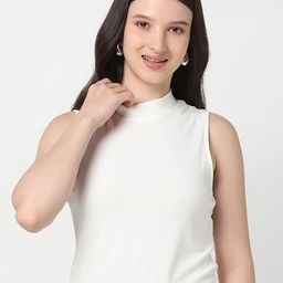 R&B Women Ribbed High Neck Top-image-90