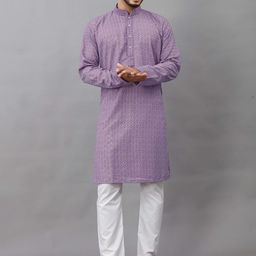ALMORA Men Ethnic Motifs Embroidered Mirror Work Kurta-picture-54