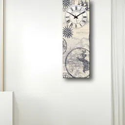 OLIVE TREE Grey & White Printed Wooden Contemporary Analogue Wall Clock-17