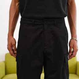 Bonkers Corner Men Signature Black Utility Shorts-4