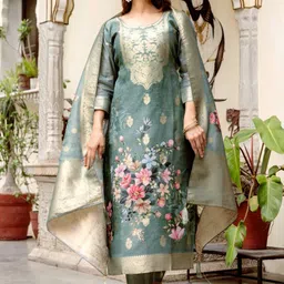 URMIR FASHION Women Floral Printed Regular Kurta with Trousers & With Dupatta-picture-15