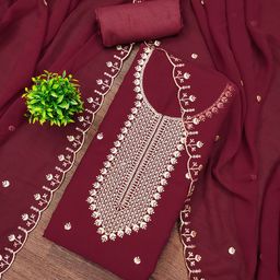 Maroosh Embroidered Silk Georgette Unstitched Dress Material-image-17