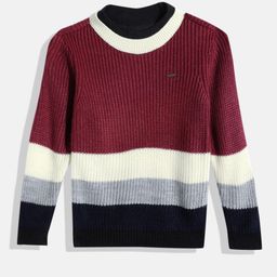 Allen Solly Junior Boys Striped Longline Pullover-picture-2