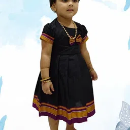 Mom and Me Black Cotton Dresses-image-77