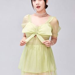 LULU & SKY A-Line Sweetheart Neck Bow Swimming Dress-image-34