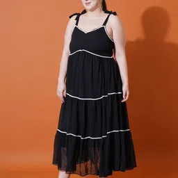U&F Beyond Women Printed Shoulder Straps Maxi Dress-image-52