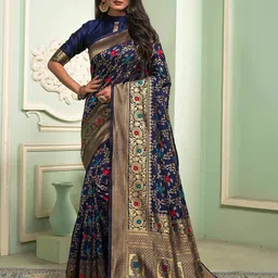 AMRUTKALA SAREES Woven Design Zari Banarasi Saree-image-62